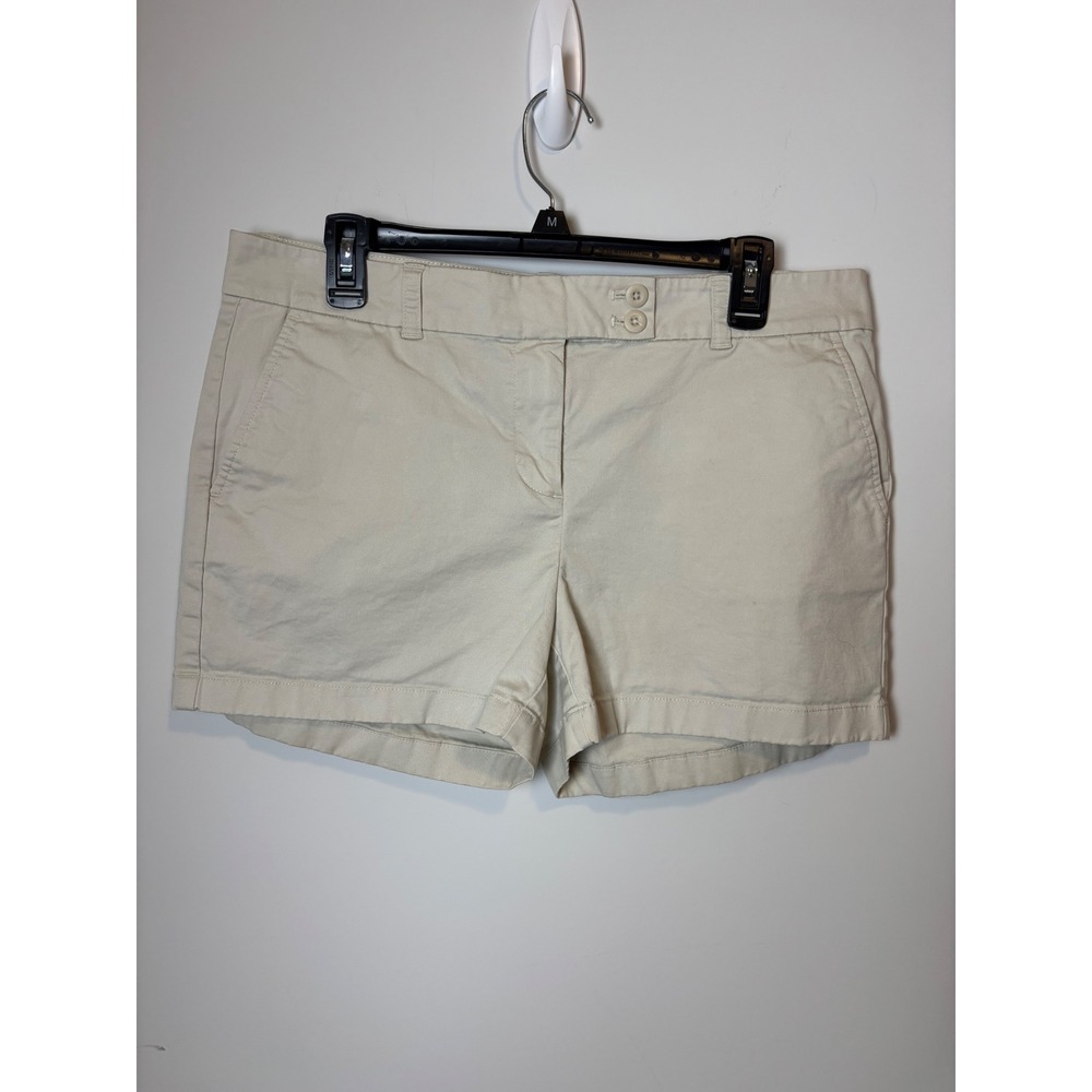 Vineyard Vines Womens Khaki Tan Chino Shorts Whale Logo Size 12Preppy Summer
